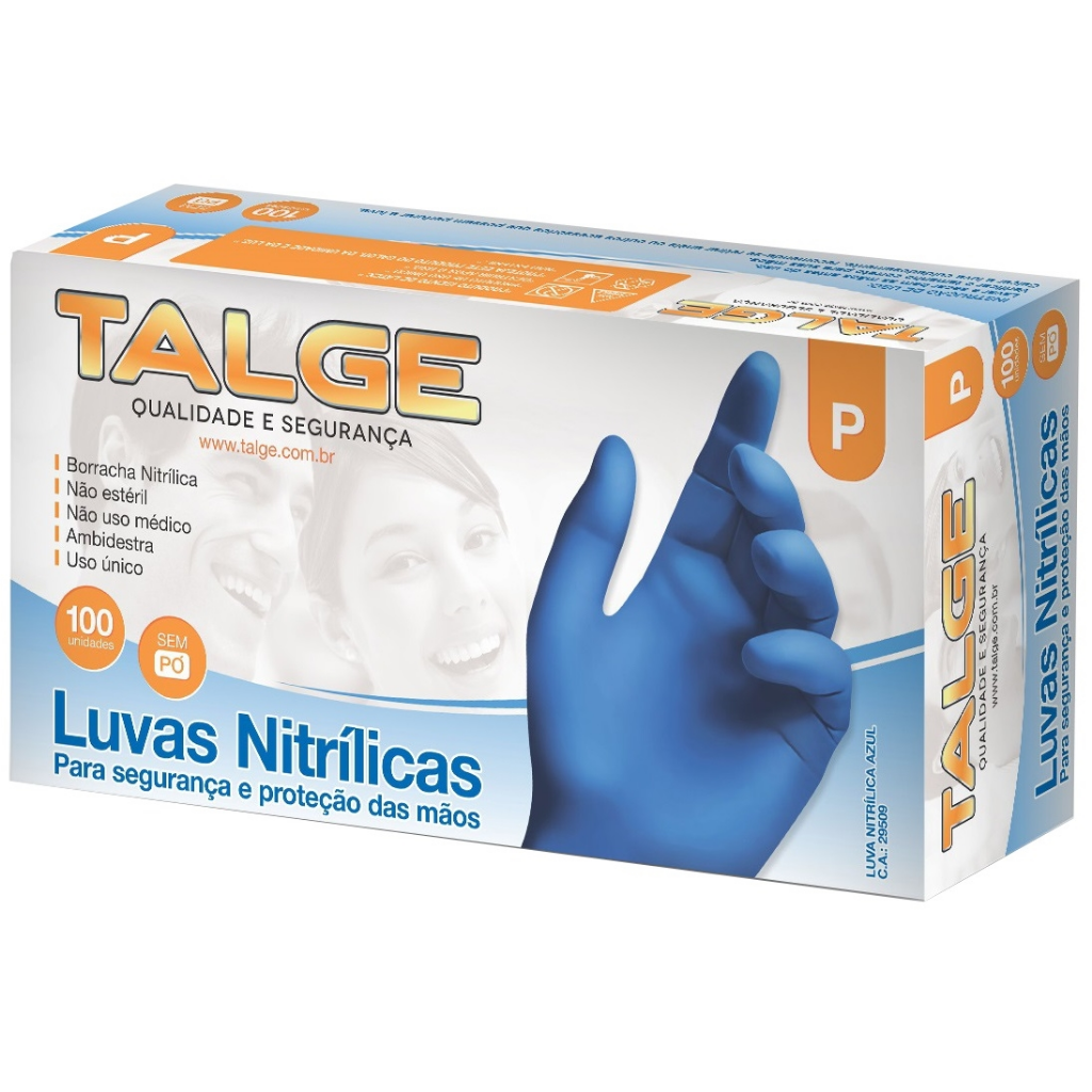LUVA TALGE NITRILICA SEM PÓ CX C/100