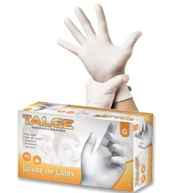 LUVA TALGE LATEX CX C/100