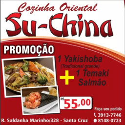 1 Yakishoba (Tradicional grande) + 1 Temaki Salmão
