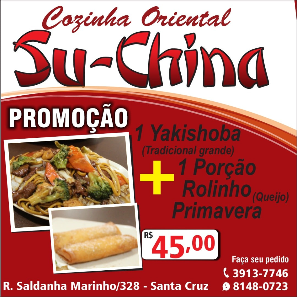 1 Yakishoba (Tradicional grande) + 1 Porção Rolinho Primavera (Queijo)