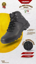Lançamento Bota Cor Preta 100% Borracha Bicolor