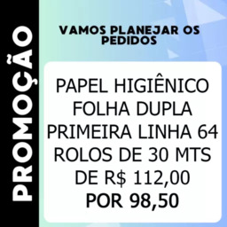 Papel Higiênico Folha Dupla Primeira Linha 64 Rolos de 30mts