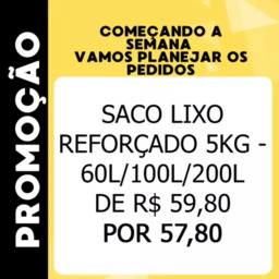 Saco Lixo Reforçado 5kg - 60L/100L/200L