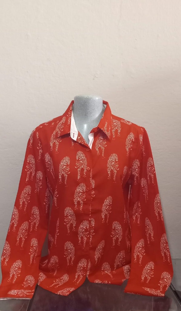 Blusa Vermelha Estampada