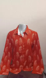 Blusa Vermelha Estampada