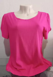Blusa Pink manga com detalhe