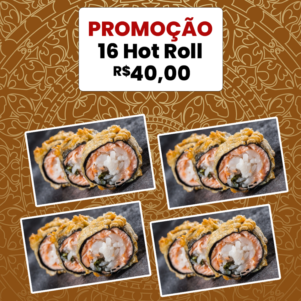 Promoção 16 Hot Roll