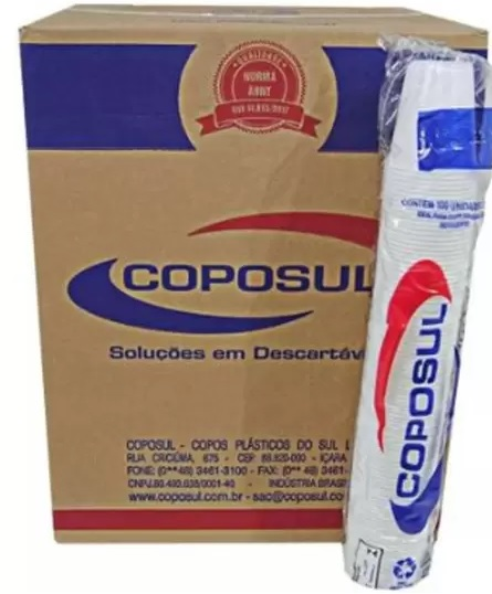 Copo coposul 180 ml c/ 100