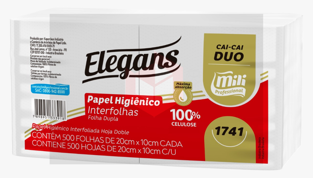 Pap Hig Mili F. Dupla Cai Cai c/ 500 fls