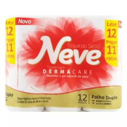 Pap Hig Neve Neutro 30 MT 12 Rolos