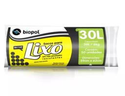 Saco de Lixo Biopol 15L c/ 100 e 30L c/ 50