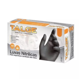 Luva Nitrilica Talge Preto cx c/ 100