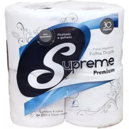 Papel Hig Supreme Fardo C/ 16 Rolos F. Dupla 64x30MT