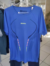 Camiseta Azul Estampada