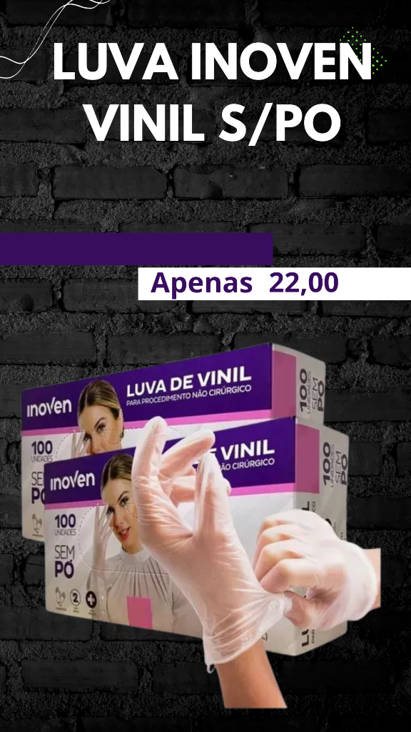 Luva Inoven Vinil S/Pó