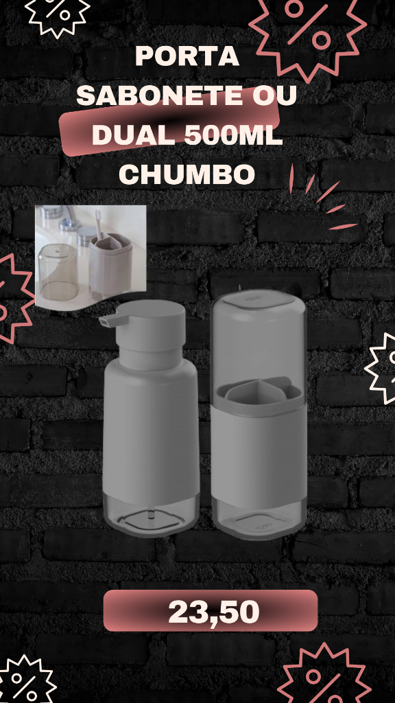 Porta Sabonete ou Dual - Chumbo 500ML