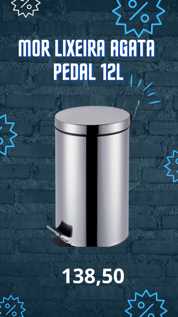 Mor Lixeira Agata Pedal 12L