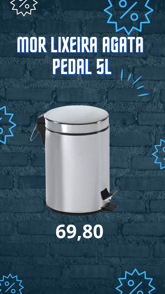 Mor Lixeira Agata Pedal 5L