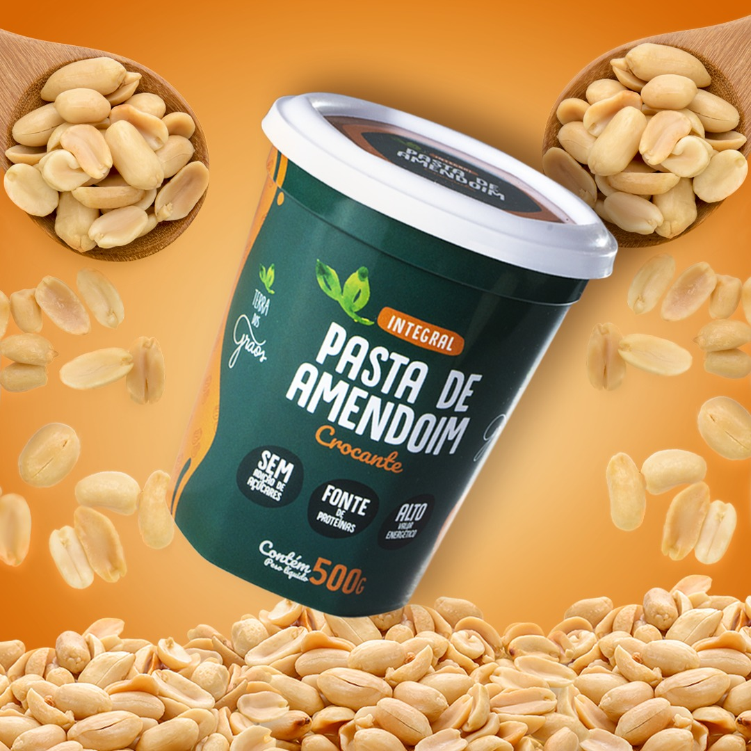 Pasta de Amendoin Integral  Crocante - 500g