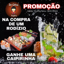 Na compra de 1 Rodízio, Ganhe 1 Caipirinha.