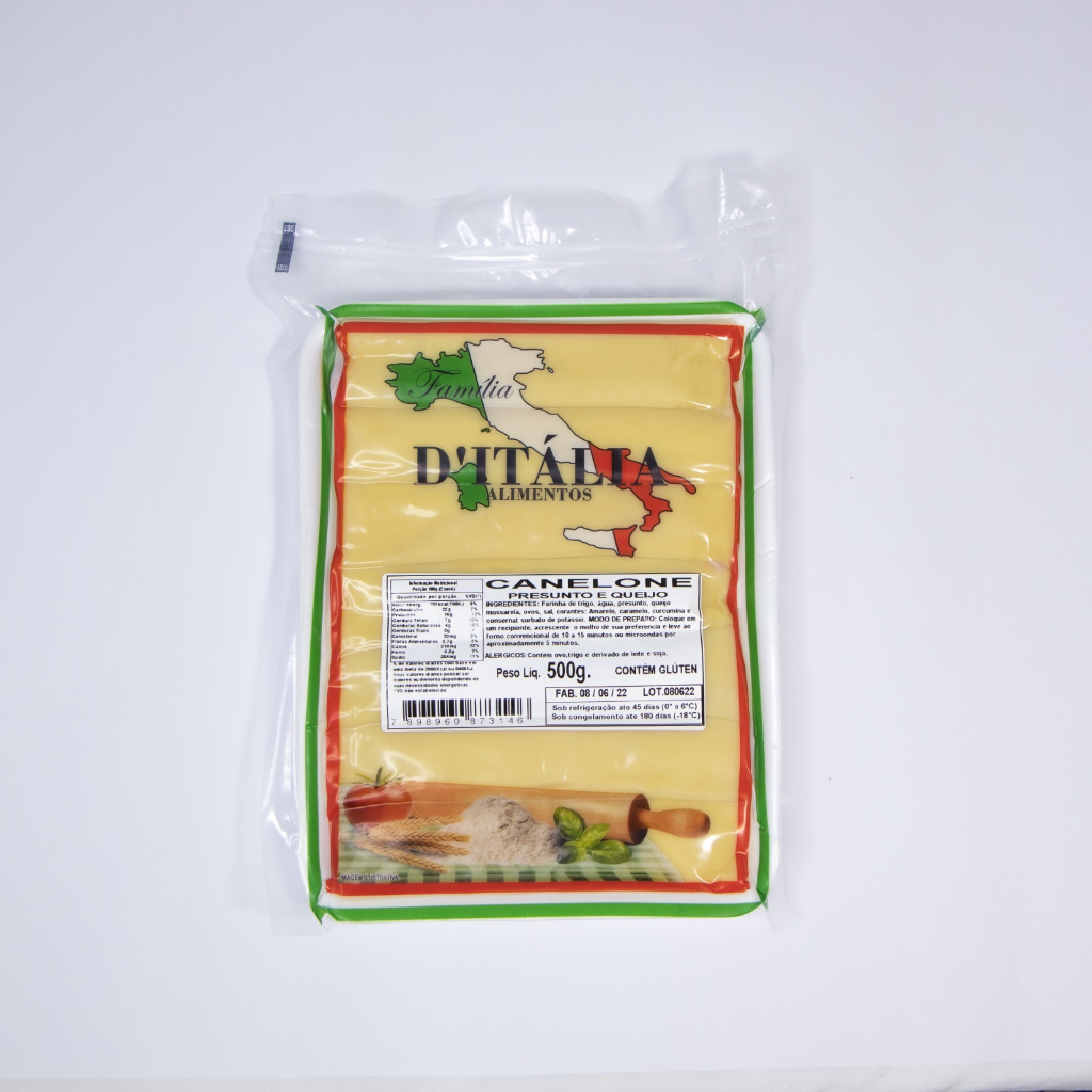 Canelone 500grs - Presunto e Queijo
