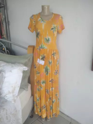 Vestido Amarelo Florido