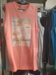 Regata Laranja Estampada Masculina
