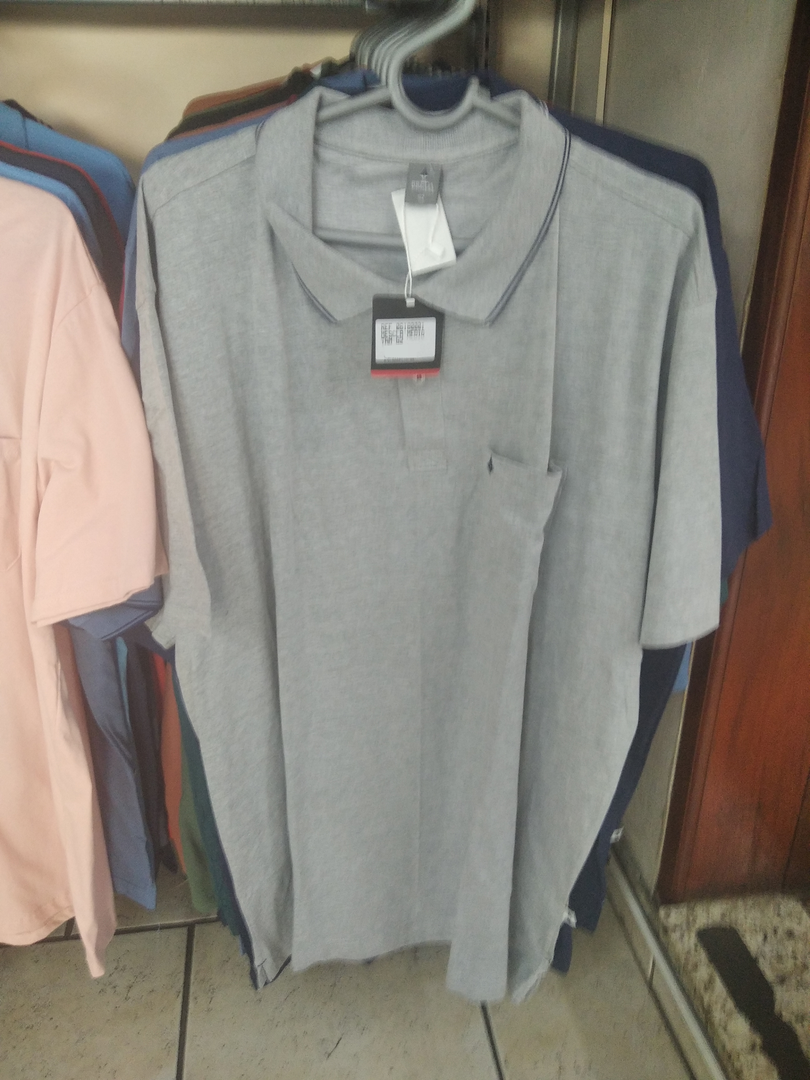 Camisa Polo Cinza Masculina