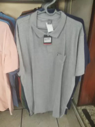 Camisa Polo Cinza Masculina