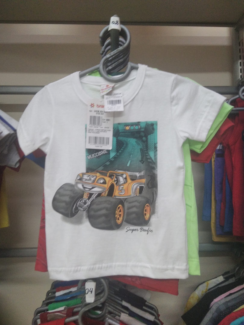 Camiseta Infantil Branca Estampada