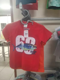 Camiseta Infantil Vermelha Estampada