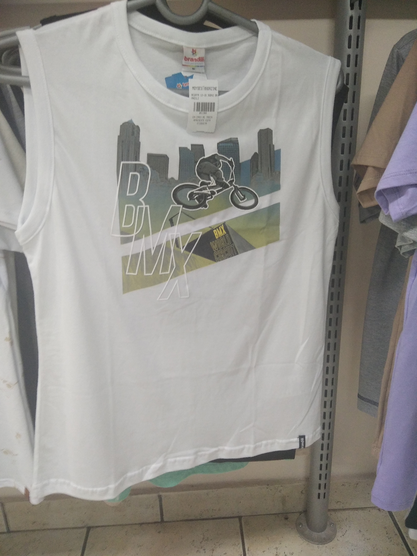 Regata Branca Estampada Infantil