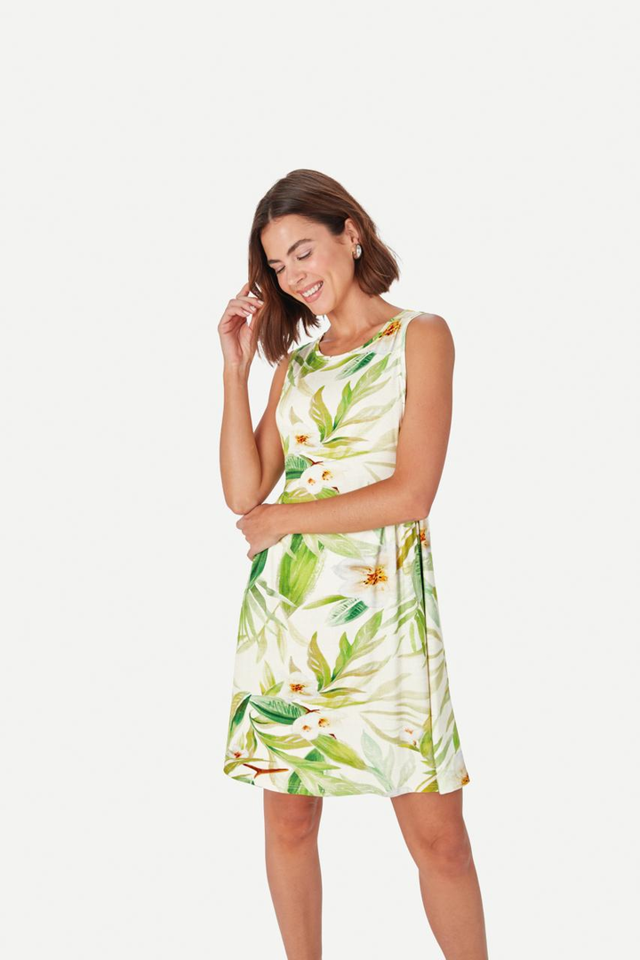 Vestido Verde Estampado Feminino