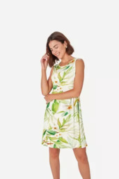 Vestido Verde Estampado Feminino