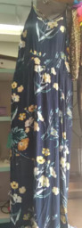 Vestido Azul Estampa de Flores