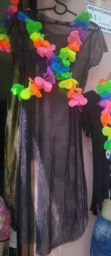 Vestido com Transparência Brilhante