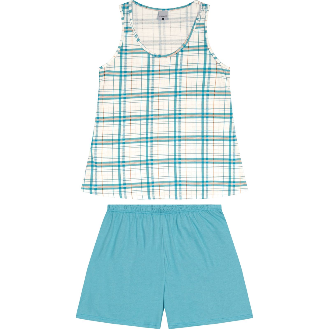  Pijama da Malwee Azul com Listras