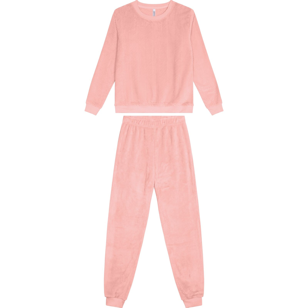  Pijama da Malwee Rosa com Manga Comprida