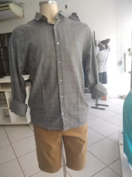Camisa Social Manga Longa e Bermuda 