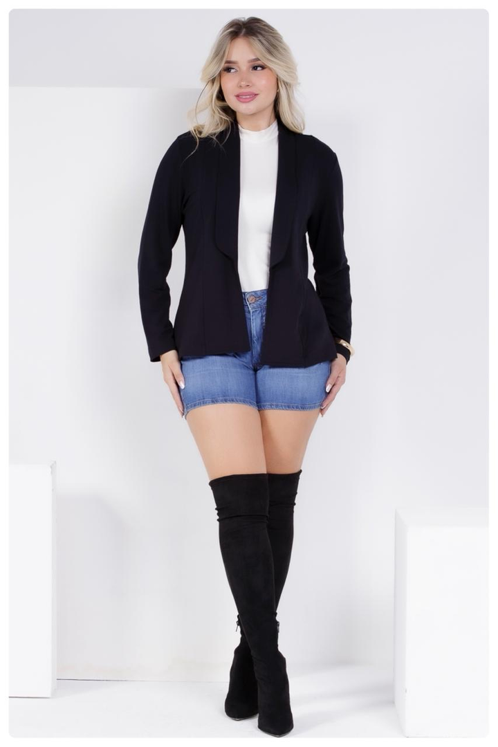 Blusa Manga longa - Bermuda Jeans
