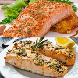 Salmão Assado com Alecrim
