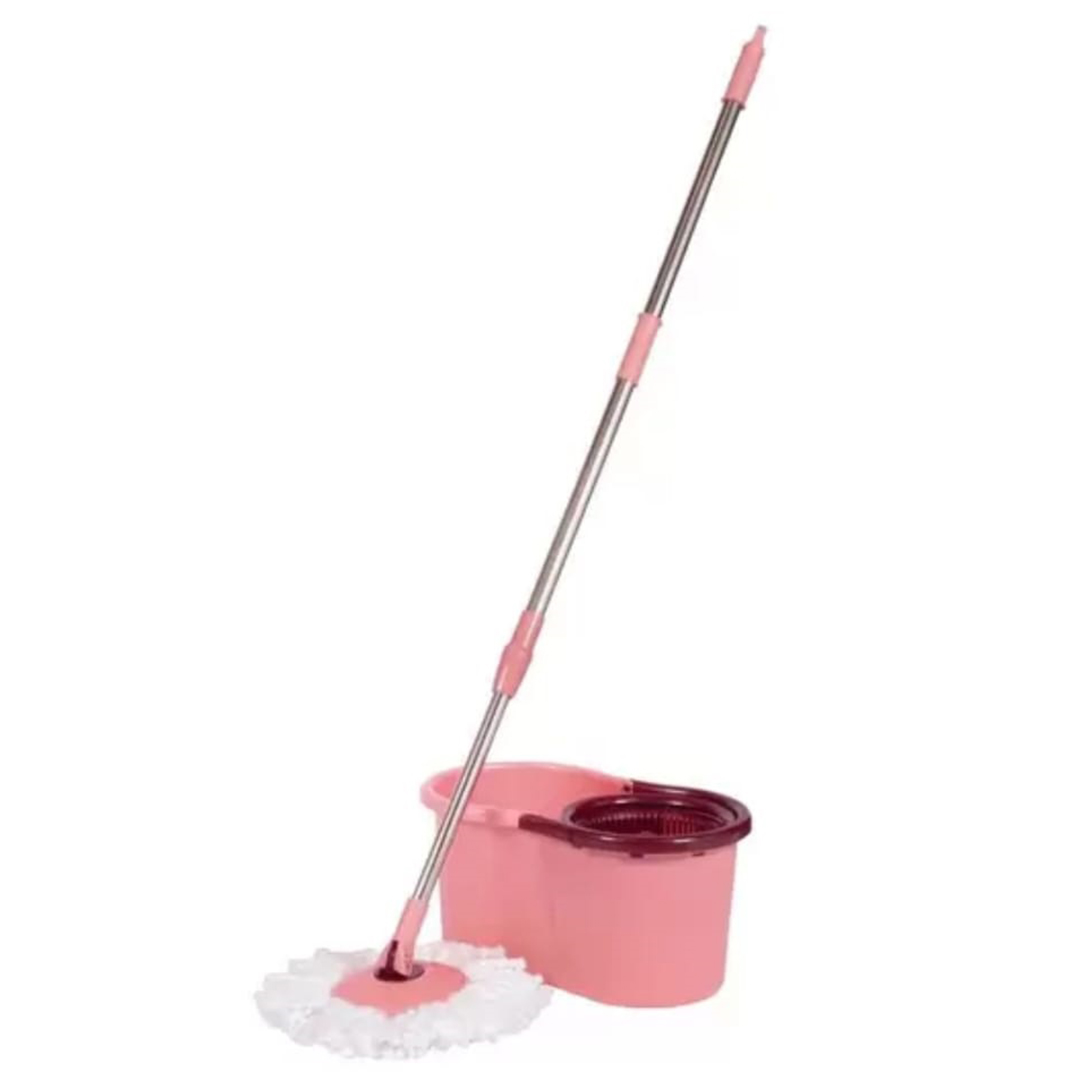 Esfregão Mop Rosa Pocket C/ Balde