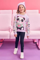 Conjunto Infantil Kukie Inverno Calça e Blusão Panda