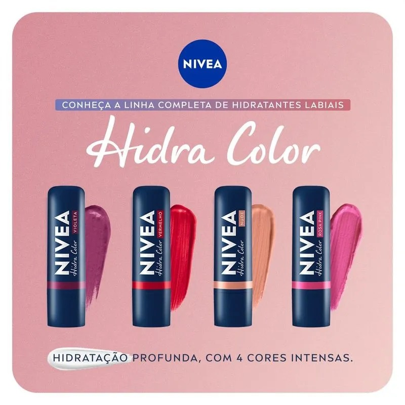 NIVEA - Linha Completa de Hidratantes Labiais Hidra Color