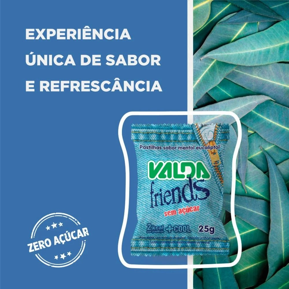 Pastilha Valda Friends Sem Açúcar 25g