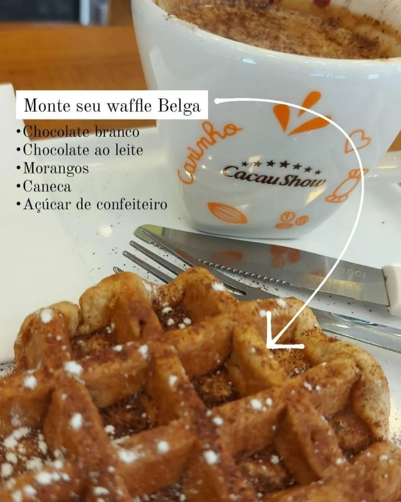 Café + Waffle = Feliz Hoje