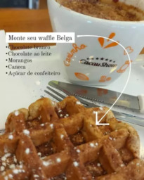Café + Waffle = Feliz Hoje