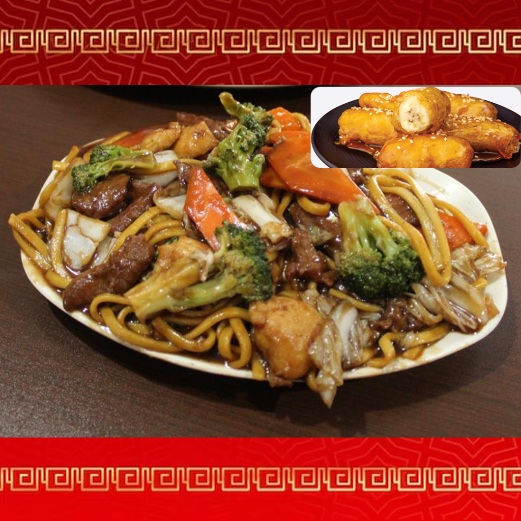 Yakissoba Grande Tradicional + Porção Banana Caramelizada 2 unid.