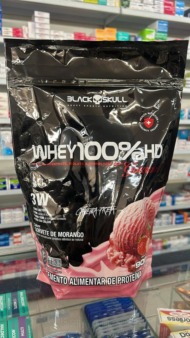 WHEY - 100%HD - SORVETE DE MORANGO