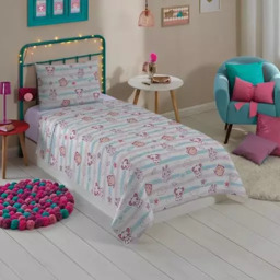 Jogo de Cama Infantil Algodão Pets Gatinhos 3 Peças Lepper